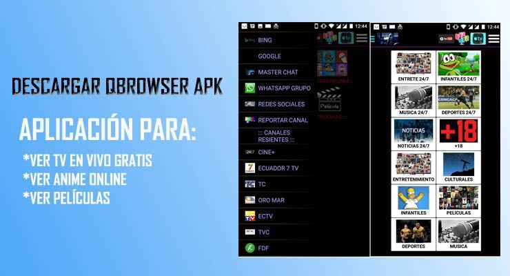descargar qbrowser apk gratis para android ver tv online