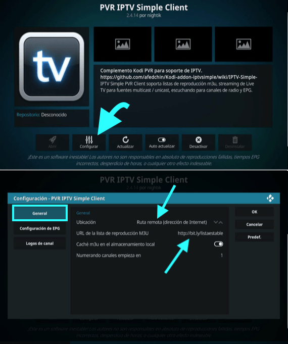 como instalar listas m3u iptv ver tv gratis en kodi