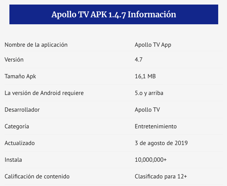 instalar Apollo TV apk